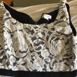 Teens White lace dress with black underlay